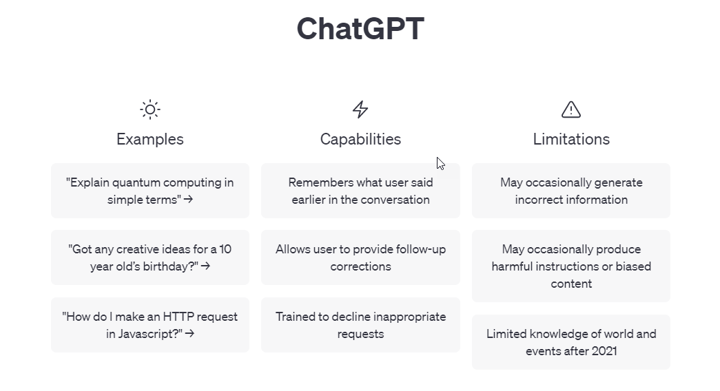 ChatGPT prompts